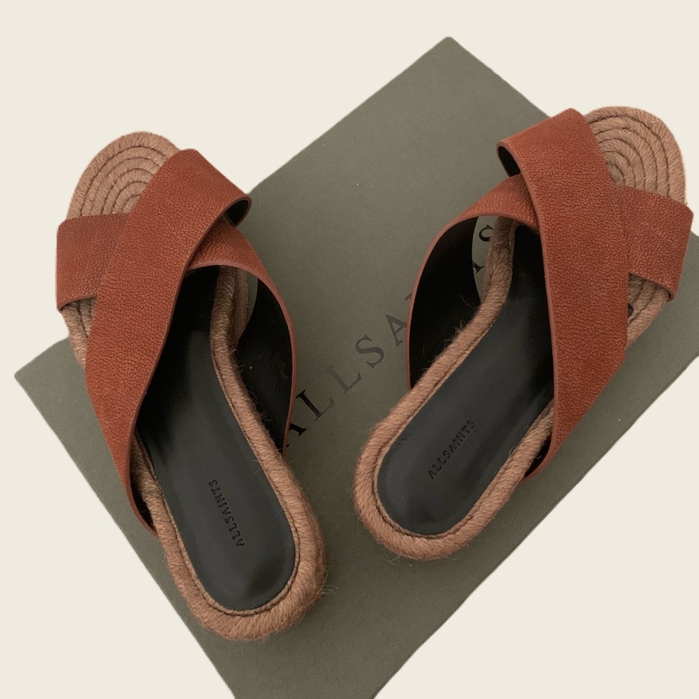 All Saints Harlem Platform Sandals (Never usted)